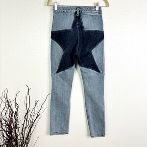 REVICE Dual Tone Star Butt Slim Jeans